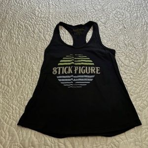 Stick Figure black tank top size S